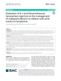 Evaluation of IL-2 and Dexamethasone intracavitary injection on the management of malignant efusion in children with solid tumors or lymphoma