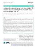 Integration of breast cancer care in a middleincome country: Learning from Suandok Breast Cancer Network (SBCN)