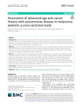 Association of advanced age and cancer history with autoimmune disease in melanoma patients: A cross-sectional study