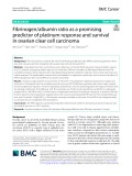 Fibrinogen/albumin ratio as a promising predictor of platinum response and survival in ovarian clear cell carcinoma