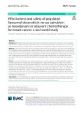 Effectiveness and safety of pegylated liposomal doxorubicin versus epirubicin as neoadjuvant or adjuvant chemotherapy for breast cancer: A real-world study