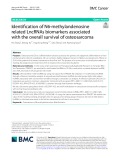 Identification of N6-methylandenosine related LncRNAs biomarkers associated with the overall survival of osteosarcoma