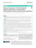 Aberrant expression of CD54 detected by flow cytometry is a characteristic of B-lymphoma cells in bone marrow specimens