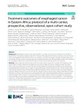 Treatment outcomes of esophageal cancer in Eastern Africa: Protocol of a multi-center, prospective, observational, open cohort study