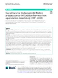 Overall survival and prognostic factors prostate cancer in Kurdistan Province-Iran: A population-based study (2011-2018)