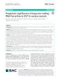 Prognostic significance of long non-coding RNA five prime to XIST in various cancers