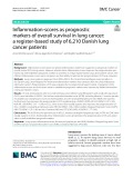 Inflammation‑scores as prognostic markers of overall survival in lung cancer: A register‑based study of 6,210 Danish lung cancer patients