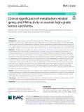 Clinical significance of metabolism-related genes and FAK activity in ovarian high-grade serous carcinoma