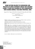 Một số yếu tố liên quan đến kiến thức, thực hành về sử dụng thuốc kháng sinh cho trẻ em dưới 5 tuổi của người chăm sóc tại hai xã, huyện Kiến Xương, tỉnh Thái Bình năm 2020