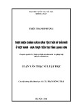 Luận văn Thạc sĩ Luật học: Thực hiện chính sách dân tộc thời kỳ đổi mới ở Việt Nam - Qua thực tiễn tại tỉnh Lạng Sơn