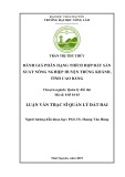 Luận văn Thạc sĩ Quản lý đất đai: Đánh giá phân hạng thích hợp đất sản xuất nông nghiệp tại huyện Trùng Khánh, tỉnh Cao Bằng