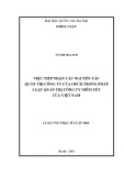 Luận văn Thạc sĩ Luật học: Việc tiếp nhận các nguyên tắc quản trị công ty của OECD trong pháp luật quản trị công ty niêm yết