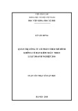 Luận văn Thạc sĩ Luật học: Quản trị Công ty cổ phần theo mô hình không có Ban kiểm soát theo Luật Doanh nghiệp năm 2014