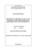 Luận văn Thạc sĩ Luật học: Hỗ trợ đầu tư đối với các dự án có vốn đầu tư trực tiếp nước ngoài theo pháp luật Việt Nam hiện nay