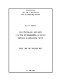 Luận văn Thạc sĩ Luật học: Nguyên nhân và điều kiện của tình hình tội hiếp dâm trẻ em trên địa bàn tỉnh Bình Phước