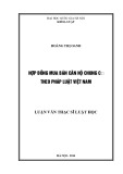 Luận văn Thạc sĩ Luật học: Hợp đồng mua bán căn hộ chung cư theo pháp luật Việt Nam