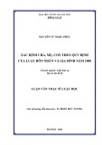 Luận văn Thạc sĩ Luật học: Xác định cha, mẹ, con theo quy định của Luật Hôn Nhân và Gia đình năm 2000