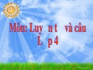 Bài giảng môn Tiếng Việt lớp 4 năm học 2020-2021 - Tuần 17: Luyện từ và câu Vị ngữ trong câu kể Ai làm gì? (Trường Tiểu học Thạch Bàn B)