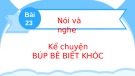 Bài giảng môn Tiếng Việt lớp 2 sách Kết nối tri thức năm học 2021-2022 - Bài 23: Nói và nghe Kể chuyện Búp bê biết khóc (Trường Tiểu học Thạch Bàn B)