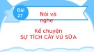 Bài giảng môn Tiếng Việt lớp 2 sách Kết nối tri thức năm học 2021-2022 - Bài 27: Nói và nghe Kể chuyện Sự tích cây vú sữa (Trường Tiểu học Thạch Bàn B)