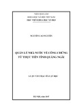 Luận văn Thạc sĩ Luật học: Quản lý nhà nước về công chứng từ thực tiễn tỉnh Quảng Ngãi