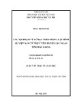 Luận văn Thạc sĩ Luật học: Các tội phạm về cờ bạc theo pháp luật Hình sự Việt Nam từ thực tiễn huyện Lục Ngạn tỉnh Bắc Giang