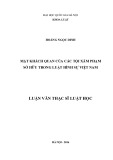 Luận văn Thạc sĩ Luật học: Mặt khách quan của các tội xâm phạm sở hữu trong Luật hình sự Việt Nam