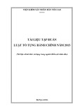 Tài liệu tập huấn Luật Tố tụng Hành chính năm 2015 (Tài liệu chính thức sử dụng trong ngành Kiểm sát nhân dân)