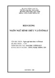 Bài giảng Ngôn ngữ hình thức và ôtômat - ĐH Hàng Hải VN