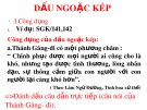 Bài giảng môn Ngữ văn lớp 8 - Bài 14: Dấu ngoặc kép