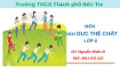 Bài giảng môn Thể dục lớp 6 - Chủ đề 1: Chế độ dinh dưỡng trong luyện tập thể dục thể thao