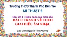 Bài giảng môn Mĩ thuật lớp 6 - Bài 1: Tranh vẽ theo giai điệu âm nhạc