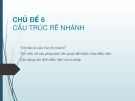 Bài giảng môn Tin học lớp 8 - Chủ đề 6: Cấu trúc rẽ nhánh