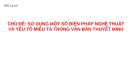 Bài giảng môn Ngữ văn lớp 9 - Tiết 3+4+5+6: Sử dụng một số biện pháp nghệ thuật và yếu tố miêu tả trong văn bản thuyết minh