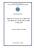 Luận án Tiến sĩ Luật học: Pháp luật về bảo vệ và phát huy giá trị di sản văn hóa phi vật thể ở Việt Nam