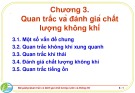 Bài giảng Quan trắc và đánh giá chất lượng nước và không khí: Chương 3 - Phạm Khắc Liệu