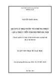 Luận văn Thạc sĩ Luật học: Quản lý nhà nước về chứng thực - Qua thực tiễn Thành phố Hà Nội