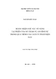 Luận văn Thạc sĩ Luật học: Hoàn thiện thủ tục tố tụng tại phiên tòa sơ thẩm vụ án hình sự trong quá trình cải cách tư pháp hiện nay