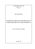 Luận văn Thạc sĩ Luật học: Ban kiểm soát trong Quản trị nội bộ công ty cổ phần theo pháp luật ở Việt Nam hiện nay