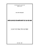 Luận văn Thạc sĩ Luật học: Quyền làm việc của người khuyết tật tại Việt Nam