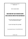 Luận văn Thạc sĩ Luật học: Hoàn thiện pháp luật về đảm bảo quyền của các dân tộc thiểu số ở Việt Nam hiện nay