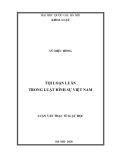 Luận văn Thạc sĩ Luật học: Tội loạn luân trong luật hình sự Việt Nam