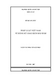 Luận văn Thạc sĩ Luật học: Pháp luật Việt Nam về đăng ký giao dịch bảo đảm