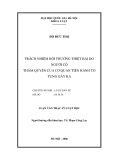 Luận văn Thạc sĩ Luật học: Trách nhiệm bồi thường thiệt hại do người có thẩm quyền của cơ quan tiến hành tố tụng gây ra