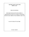 Luận văn Thạc sĩ Luật học: Phân định thẩm quyền hành chính và thẩm quyền tố tụng của cơ quan, người tiến hành tố tụng