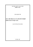 Luận văn Thạc sĩ Luật học: Quy chế pháp lý của doanh nghiệp kiểm toán ở Việt Nam