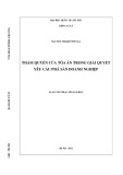 Luận văn Thạc sĩ Luật học: Thẩm quyền của Tòa án trong giải quyết yêu cầu phá sản doanh nghiệp