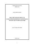 Luận văn Thạc sĩ Luật học: Thực tiễn áp dụng pháp luật về bảo lãnh thanh toán tại Ngân hàng thương mại cổ phần Quân đội