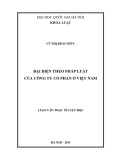 Luận văn Thạc sĩ Luật học: Đại diện theo pháp luật của công ty cổ phần ở Việt Nam