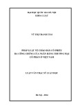 Luận văn Thạc sĩ Luật học: Pháp luật về chào bán cổ phiếu ra công chúng của ngân hàng thương mại cổ phần ở Việt Nam